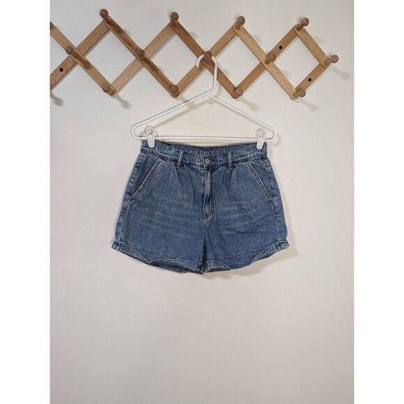 American Eagle Mom Short High Rise Denim Jean Shorts - Size 6 - Picture 1 of 6